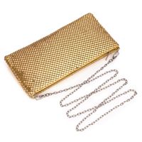 Black Gold Silver Polyester Solid Color Sequins Square Clutch Evening Bag main image 3