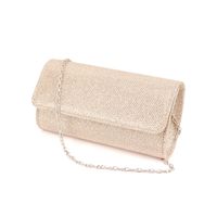 Khaki Black Pink Cloth Solid Color Square Evening Bags main image 4