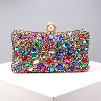 Green Blue Pink Pu Leather Polyester Flower Pillow Shape Evening Bags sku image 6