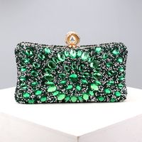 Green Blue Pink Pu Leather Polyester Flower Pillow Shape Evening Bags sku image 1