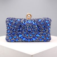 Green Blue Pink Pu Leather Polyester Flower Pillow Shape Evening Bags sku image 2