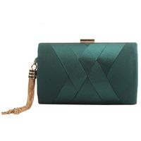 Red Green Blue Polyester Stripe Square Clutch Evening Bag main image 3