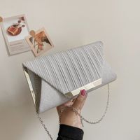 Wine Red Black Gold Polyester Stripe Solid Color Square Clutch Evening Bag main image 1