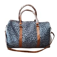 Women's Fashion Leopard Canvas Waterproof Travel Bags sku image 3