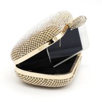 Black Gold Silver Polyester Solid Color Oval Evening Bags main image 4