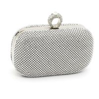 Black Gold Silver Polyester Solid Color Oval Evening Bags main image 3