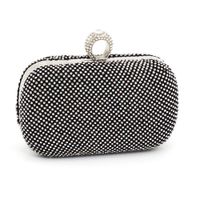 Black Gold Silver Polyester Solid Color Oval Evening Bags main image 2