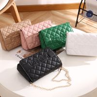 Women's Small Pu Leather Solid Color Fashion Square Magnetic Buckle Chain Bag main image 6