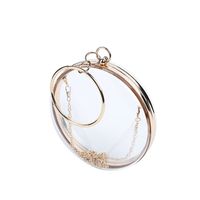 Abs Solid Color Transparent Round Clutch Evening Bag main image 5