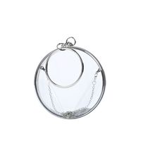 Abs Solid Color Transparent Round Clutch Evening Bag main image 2