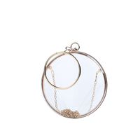 Abs Solid Color Transparent Round Clutch Evening Bag main image 3