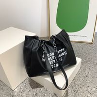 Women's Medium Summer Spring Pu Leather Letter Fashion Square Zipper Tote Bag main image 1