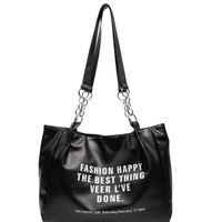 Women's Medium Summer Spring Pu Leather Letter Fashion Square Zipper Tote Bag main image 2