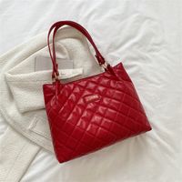 Women's Medium All Seasons Pu Leather Solid Color Fashion Bucket Zipper Tote Bag sku image 3