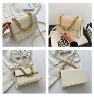 Women's Small Summer Pu Leather Stripe Solid Color Vintage Style Chain Square Flip Cover Handbag main image 2