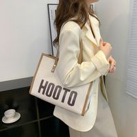 Women's Fashion Letter Canvas Shopping Bags main image 5