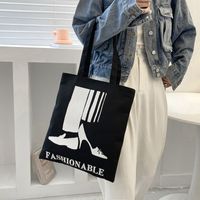 Women's Basic Geometric Canvas Shopping Bags main image 3