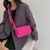 Women's Medium Summer Nylon Solid Color Lingge Fashion Square Magnetic Buckle Shoulder Bag main image 4