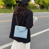 Women's Medium Pu Leather Solid Color Fashion Square Zipper Crossbody Bag main image 5