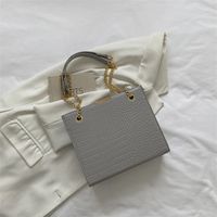 Women's Medium Pu Leather Solid Color Fashion Square Zipper Crossbody Bag sku image 2