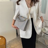 Women's Medium Pu Leather Solid Color Fashion Square Zipper Crossbody Bag main image 4