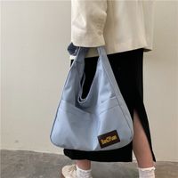 Women's Basic Solid Color Canvas Shopping Bags main image 5