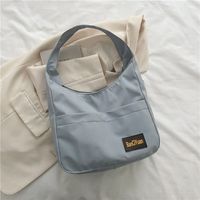 Women's Basic Solid Color Canvas Shopping Bags sku image 2