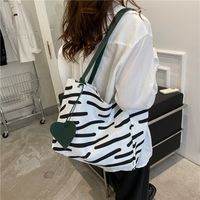 Women's Fashion Zebra Canvas Shopping Bags main image 4