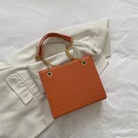 Women's Medium Pu Leather Solid Color Fashion Square Zipper Crossbody Bag sku image 5