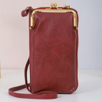 Women's All Seasons Pu Leather Solid Color Fashion Square Zipper Phone Wallet sku image 3