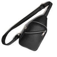 Männer Strassenmode Einfarbig Pu-leder Taille Taschen main image 3