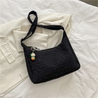 Women's Medium Spring&summer Canvas Solid Color Fashion Square Zipper Tote Bag sku image 1