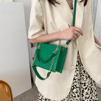 Women's Medium Pu Leather Solid Color Fashion Square Open Crossbody Bag main image 3