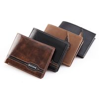 Men's Solid Color Pu Leather Open Wallets main image 6