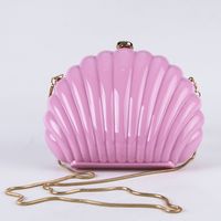 Abs Solid Color Shell Evening Bags sku image 1
