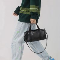Men's Small Oxford Cloth Solid Color Streetwear Cylindrical Zipper Crossbody Bag main image 6
