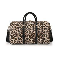 Unisex Fashion Leopard Pu Leather Travel Bags sku image 1
