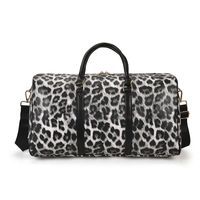 Unisex Fashion Leopard Pu Leather Travel Bags sku image 3