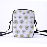 Niños Medio Tela Oxford Flor Moda Cuadrado Cremallera Bolso Bandolera sku image 12