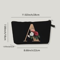 Women's Medium All Seasons Polyester Flower Fashion Square Zipper Cosmetic Bag main image 3