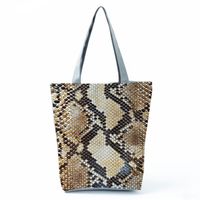Women's Fashion Snakeskin Leopard Polyester Shopping Bags sku image 6