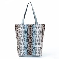 Women's Fashion Snakeskin Leopard Polyester Shopping Bags sku image 3