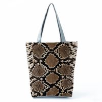 Women's Fashion Snakeskin Leopard Polyester Shopping Bags sku image 7