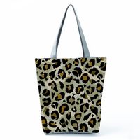 Frau Mode Schlangenhaut Leopard Polyester Einkaufstasche main image 1