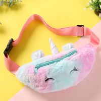 Filles Moyen Toutes Les Saisons Peluche Dessin Animé Mignon Forme De Boulette Fermeture Éclair Sac Banane sku image 4