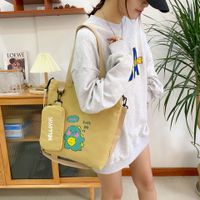 Women's Cute Letter Dinosaur Canvas Shopping Bags main image 4