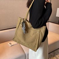 Women's Fashion Solid Color Canvas Shopping Bags main image 1
