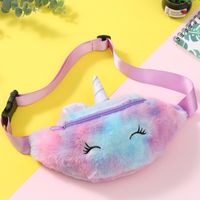 Filles Moyen Toutes Les Saisons Peluche Dessin Animé Mignon Forme De Boulette Fermeture Éclair Sac Banane sku image 1