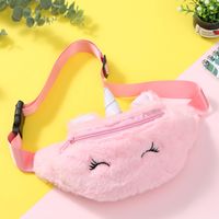 Filles Moyen Toutes Les Saisons Peluche Dessin Animé Mignon Forme De Boulette Fermeture Éclair Sac Banane sku image 2