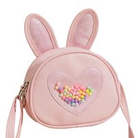 Kid's Mini Pu Leather Heart Shape Cute Zipper Crossbody Bag main image 2